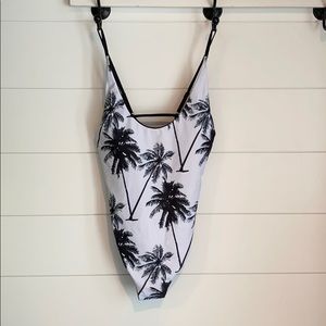 Palm trees one piece swimsuit
